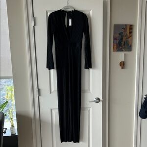 Boohoo Black Long Sleeve jumpsuit MATERNITY